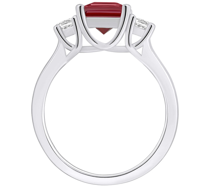 Affinity Gems Emerald-Cut Gemstone & Diamond Ring, 14K Gold — View 12