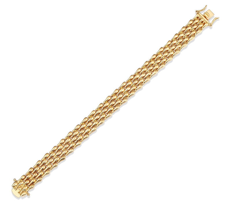 18K Gold Plated Panther Link Bracelet — View 4