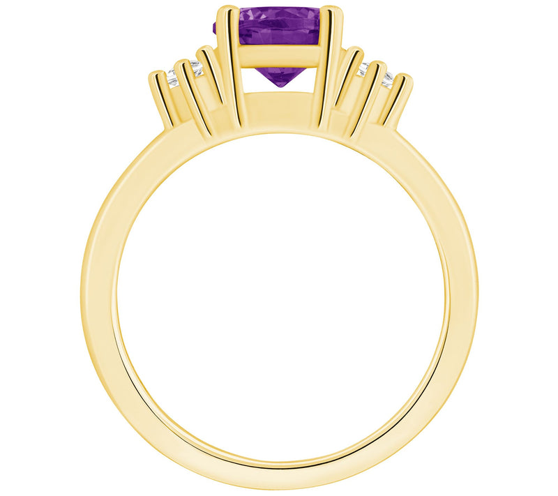 Affinity Gems Round Gemstone & Diamond Accent Ring, 14K Gold — View 14