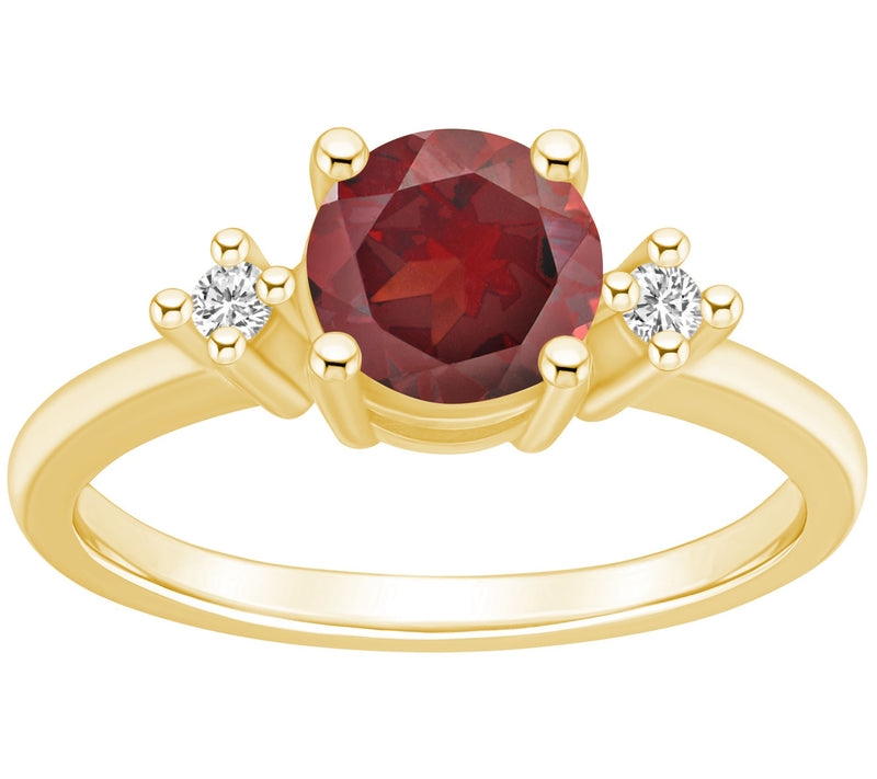 Affinity Gems Round Gemstone & Diamond Accent Ring, 14K Gold — View 11