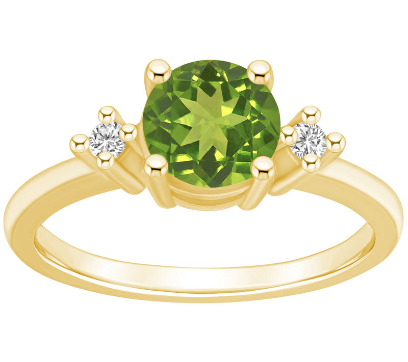 Affinity Gems Round Gemstone & Diamond Accent Ring, 14K Gold — View 13