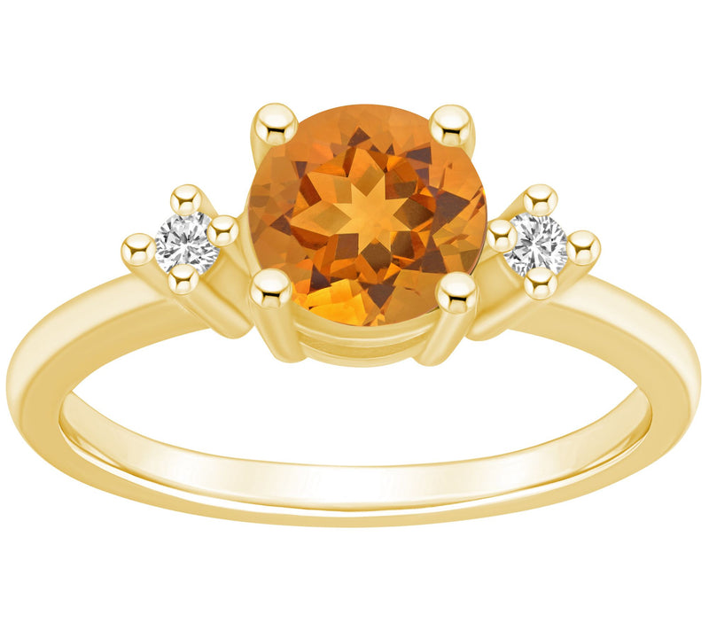 Affinity Gems Round Gemstone & Diamond Accent Ring, 14K Gold — View 9