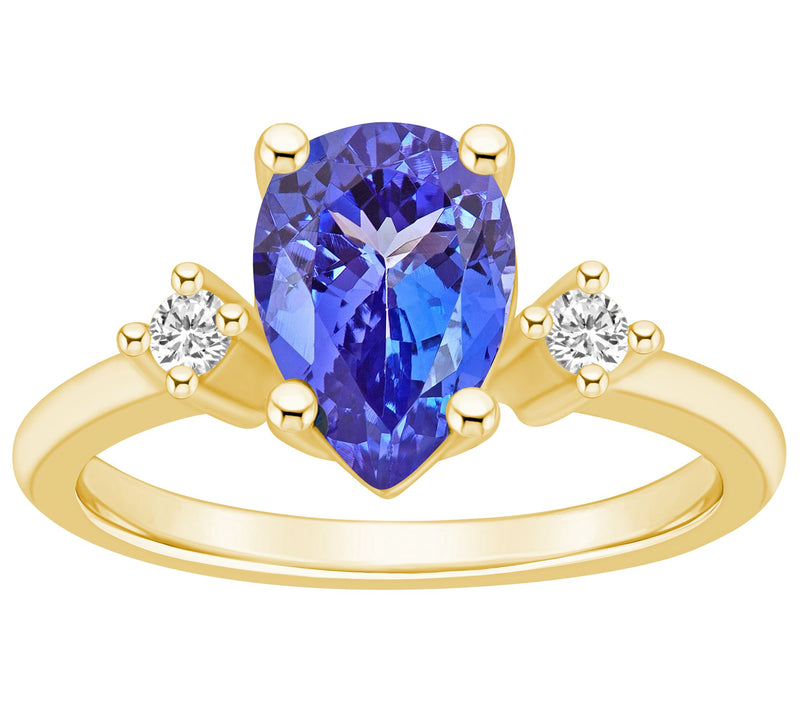 Affinity Gems Pear Tanzanite & Diamond Accent R ing, 14K Gold — Main view