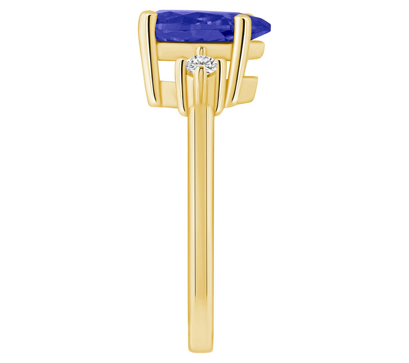 Affinity Gems Pear Tanzanite & Diamond Accent R ing, 14K Gold — View 7