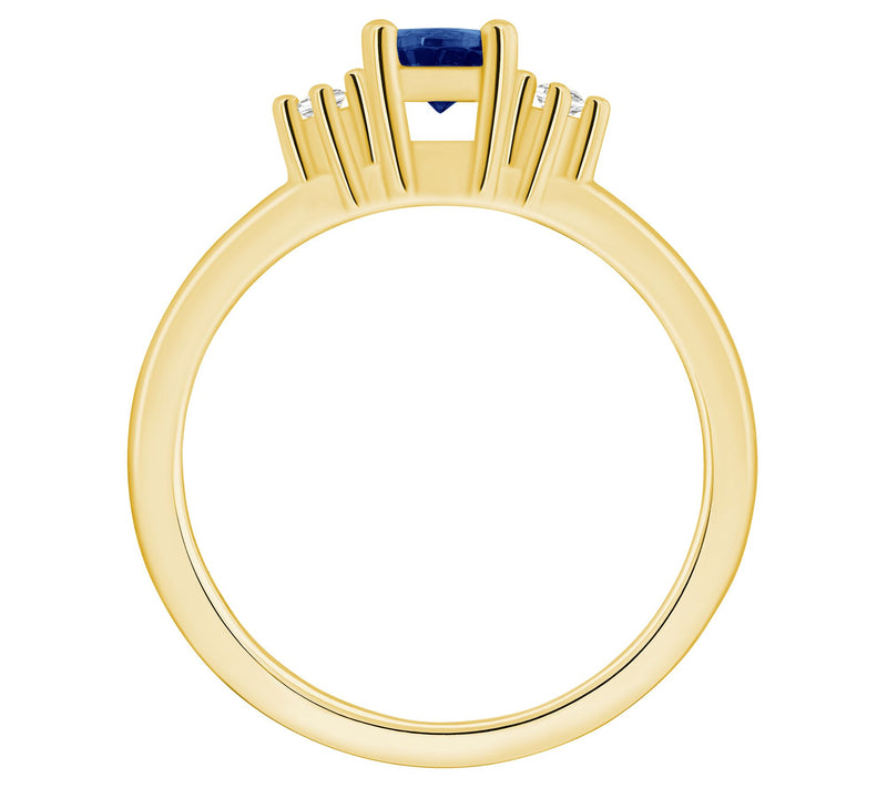 Affinity Gems Oval Gemstone & Diamond Accent Ring, 14K Gold — View 8