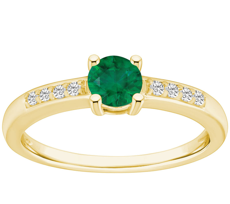 Affinity Gems Round Gemstone & Diamond Accent R ing, 14K Gold — View 3