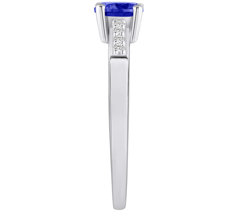 Affinity Gems Round Tanzanite & Diamond Ring, 1 4K Gold — View 7