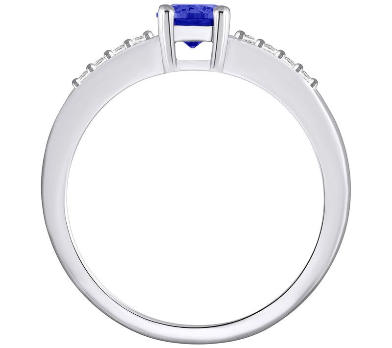 Affinity Gems Round Tanzanite & Diamond Ring, 1 4K Gold — View 6