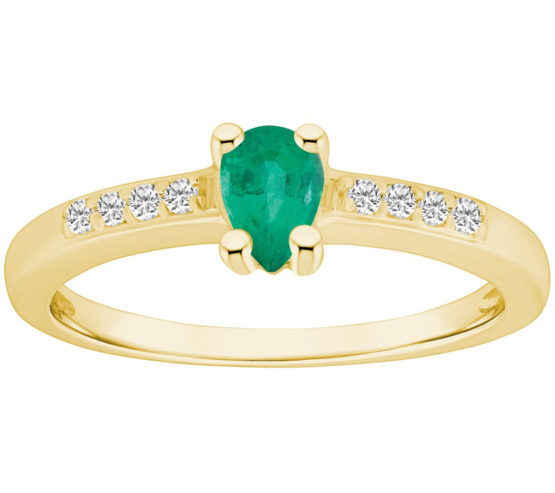 Affinity Gems Pear Gemstone & Diamond Accent Ri ng, 14K Gold — Main view