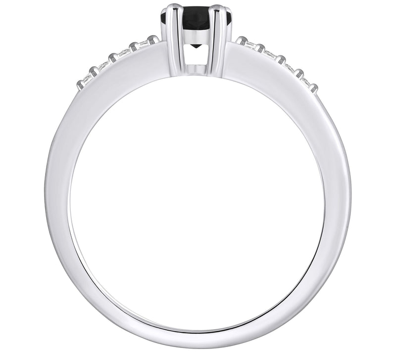 Affinity Gems Pear Gemstone & Diamond Ring, 14K White Gold — View 14