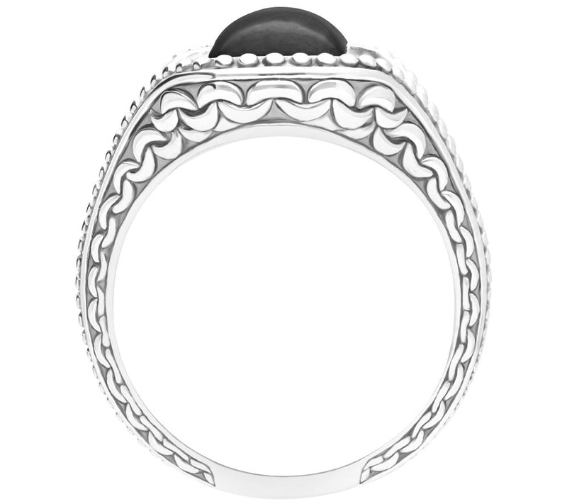 Tiffany Kay Studio Sterling Silver Onyx North South Ring — View 3