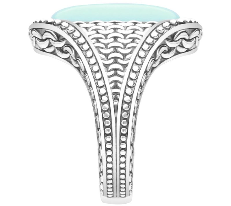 Tiffany Kay Studio Sterling Silver Turquoise North South Ring — View 2