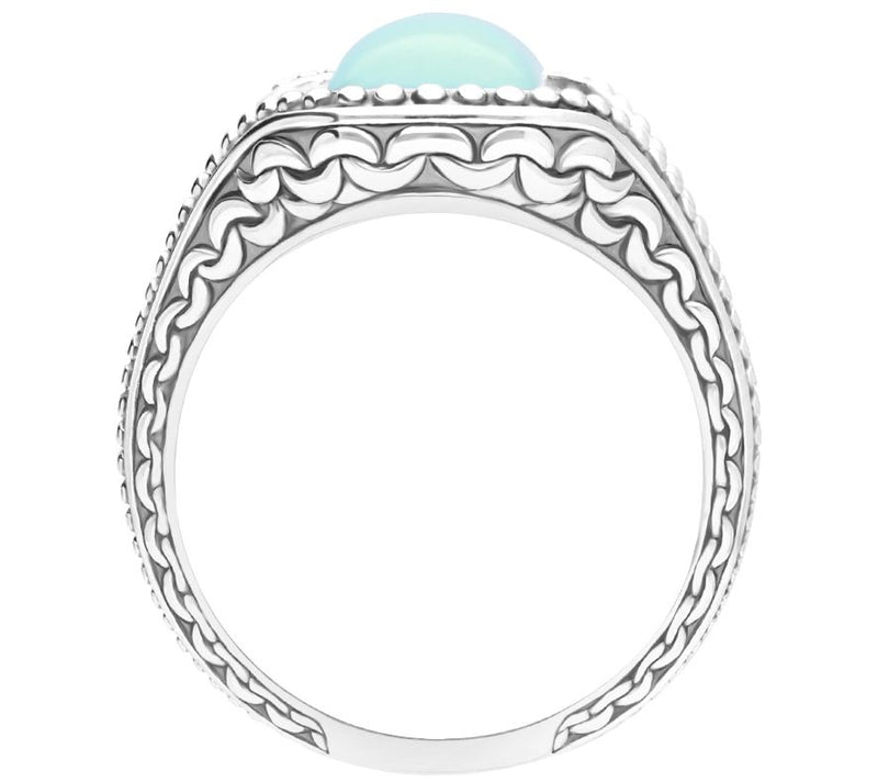 Tiffany Kay Studio Sterling Silver Turquoise North South Ring — View 3