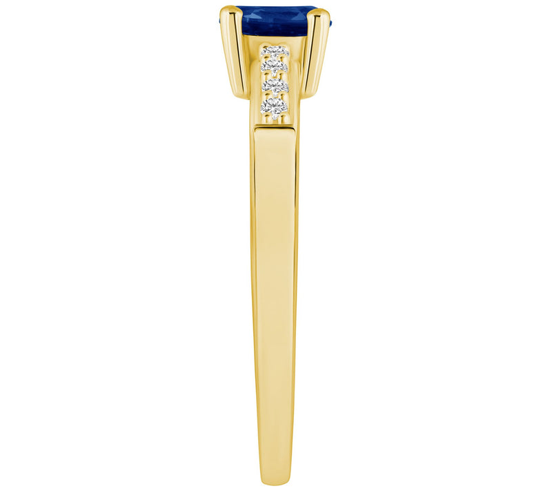 Affinity Gems Oval Gemstone & Diamond Ring, 14K Gold — View 8