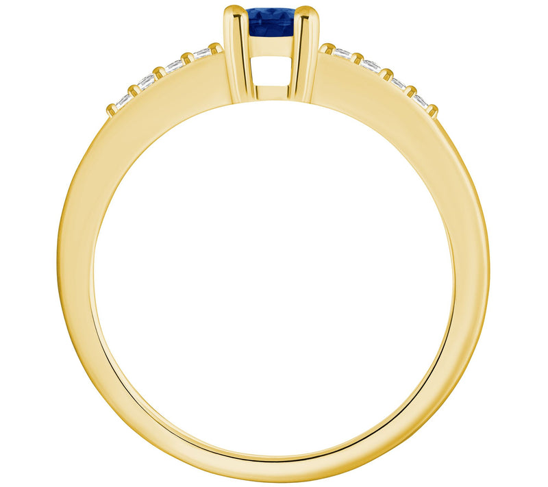 Affinity Gems Oval Gemstone & Diamond Ring, 14K Gold — View 9
