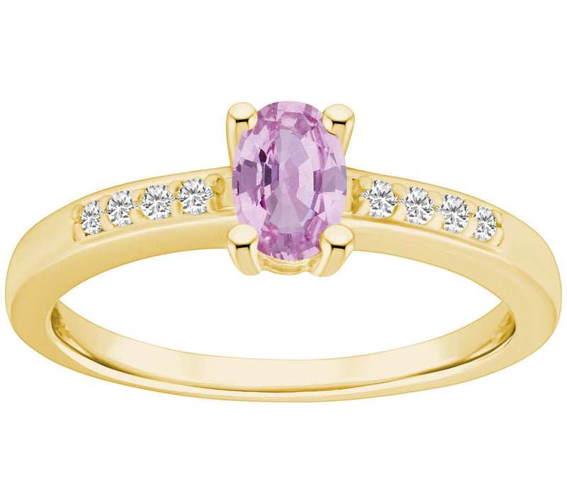 Affinity Gems Oval Gemstone & Diamond Ring, 14K Gold — View 5