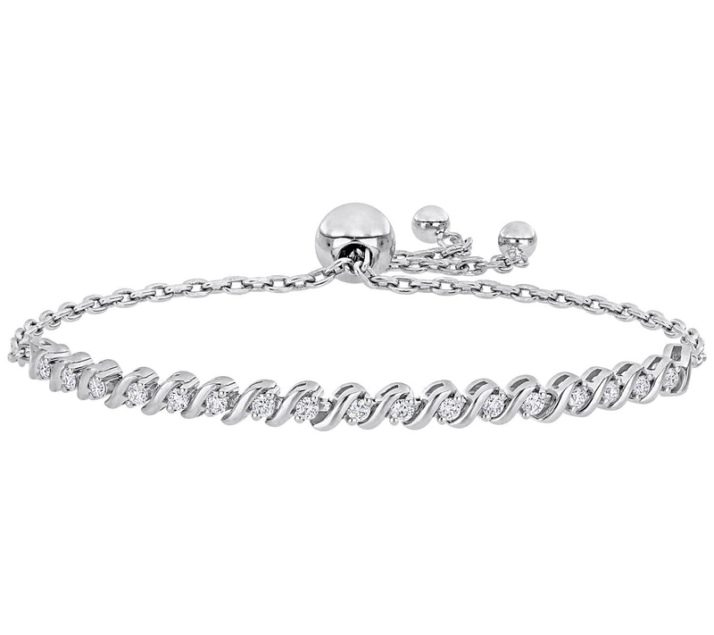 MoissanIce Moissanite 0.45 cttw Adjustable Bracelet, Sterling — View 3