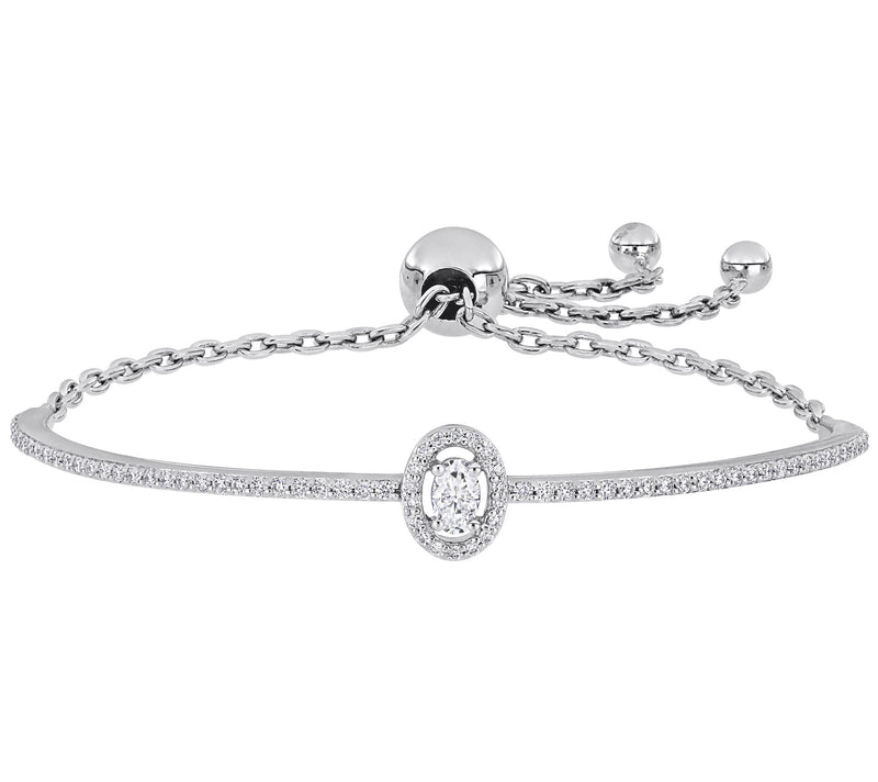 MoissanIce Moissanite 0.75 cttw Adjustable Bracelet, Sterling — Main view