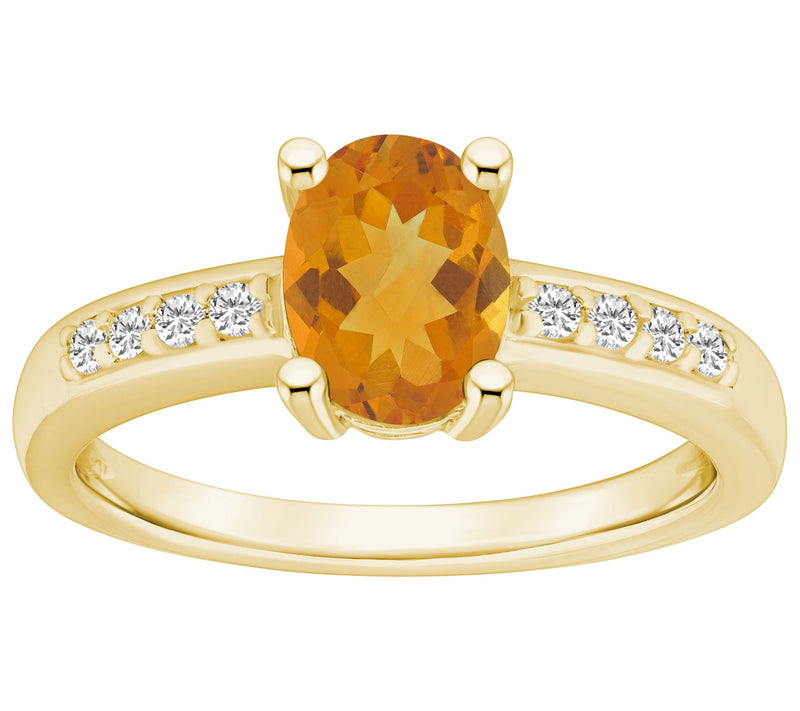 Affinity Gems Oval Gemstone & Diamond Ring, 14K Gold — View 15
