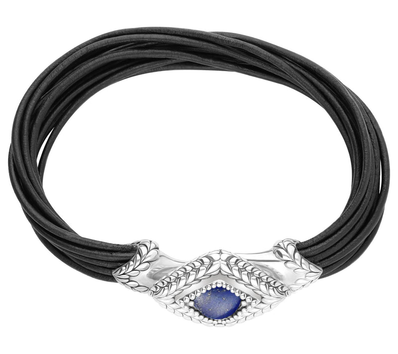 Tiffany Kay Studio Sterling Silver Lapis Leather Bracelet — View 2