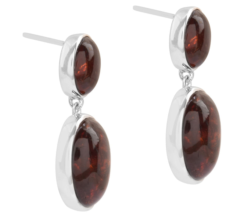 Affinity Gems Amber Dangle Earrings, Sterling Silver — View 5