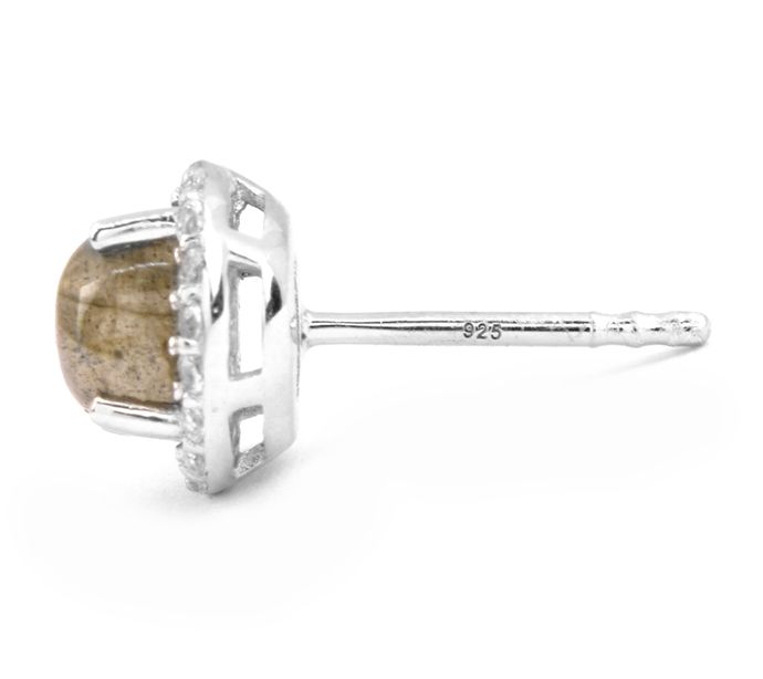 Affinity Gems Round Gemstone & White Topaz Earrings, Sterling — View 7