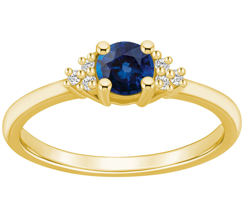 Affinity Gems Round Gemstone & Diamond Ring, 14Gold — View 9