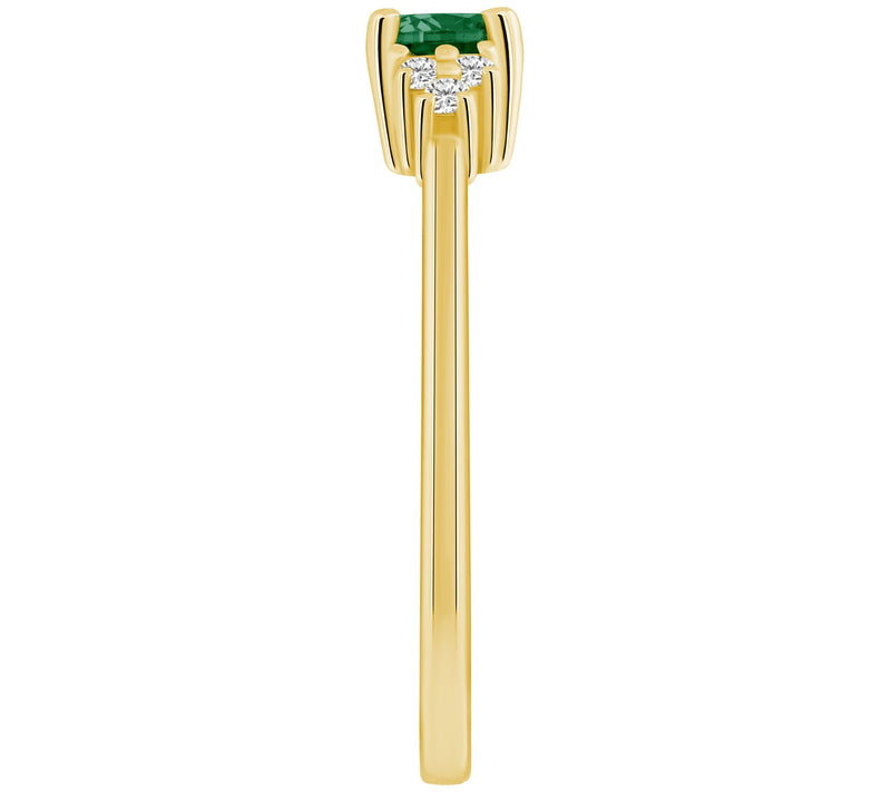 Affinity Gems Round Gemstone & Diamond Ring, 14Gold — View 10