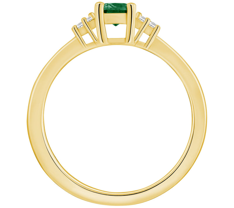 Affinity Gems Round Gemstone & Diamond Ring, 14Gold — View 11