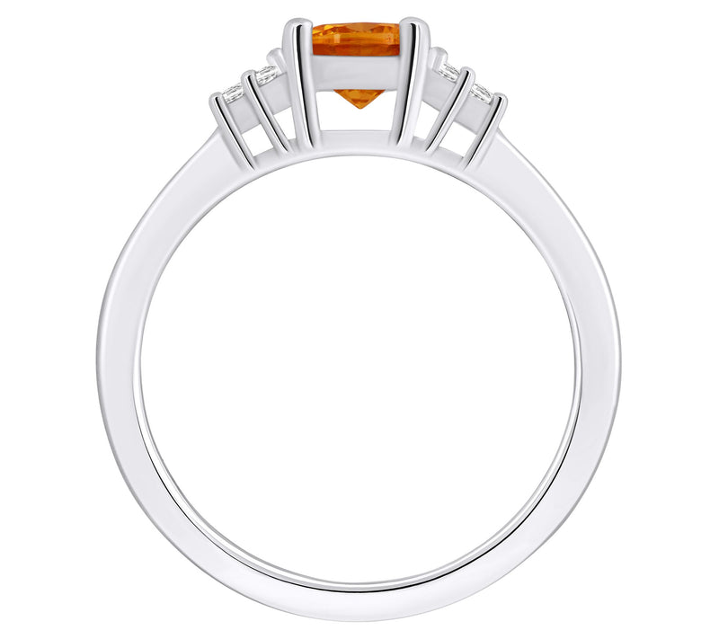 Affinity Gems Round Gemstone & Diamond Ring, 14K White Gold — View 12