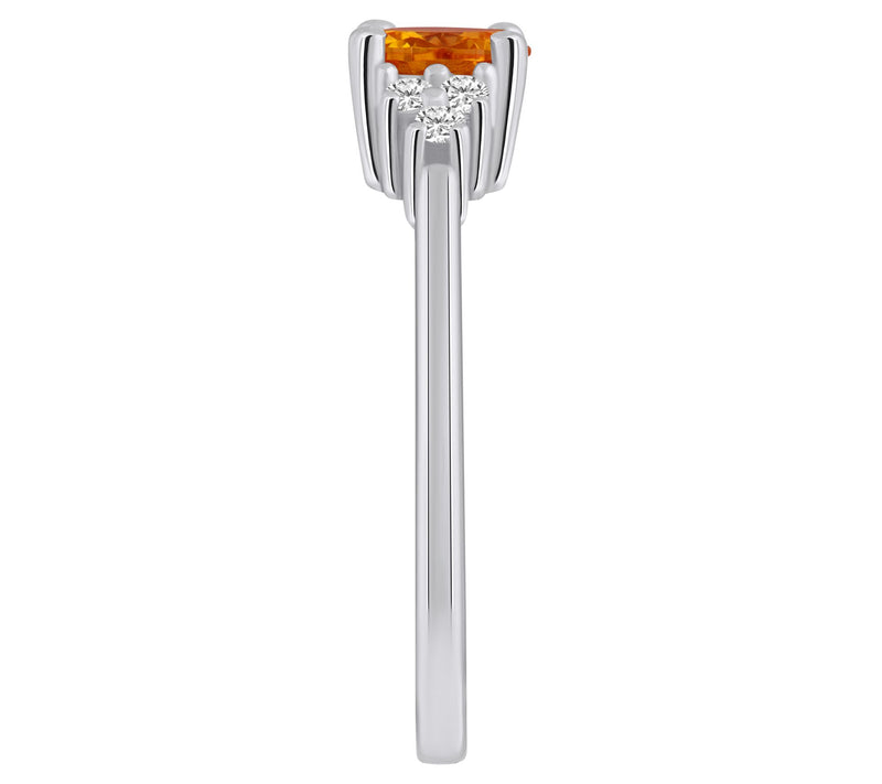 Affinity Gems Round Gemstone & Diamond Ring, 14K White Gold — View 13