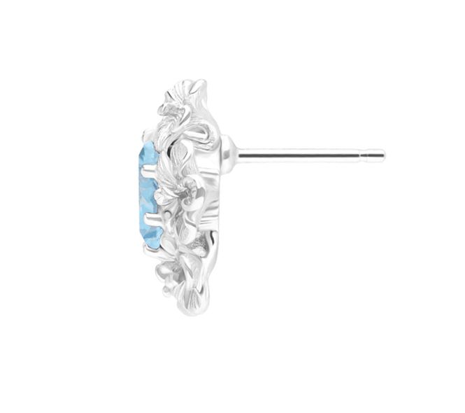 Ariva Sterling Silver Blue Topaz Bouquet Stud E arrings — View 4
