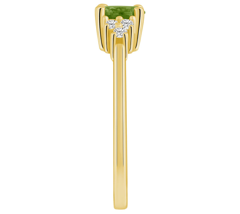 Affinity Gems Round Gemstone & Diamond Ring, 14K Gold — View 13