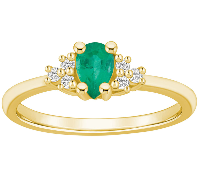 Affinity Gems Pear Gemstone & Diamond Accent Ring, 14K Gold — Main view