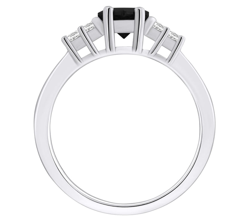Affinity Gems Pear Gemstone & Diamond Ring, 14K White Gold — View 14
