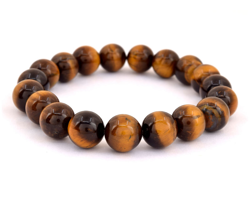 Tiger's Eye Beaded Stretch Bracelet — View 4