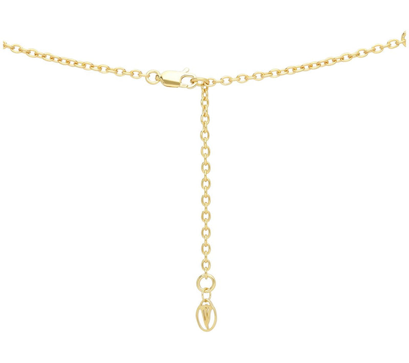 Goddaughters 14K Gold Clad White Topaz Love Shell Necklace — View 4