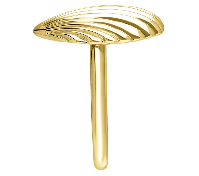 Goddaughters 14K Gold Clad White Topaz Love Shell Ring — View 3