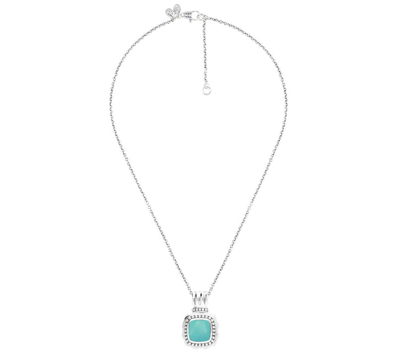 Tiffany Kay Studio Silver Turquoise Stemmed Pendant w/ Chain — View 4