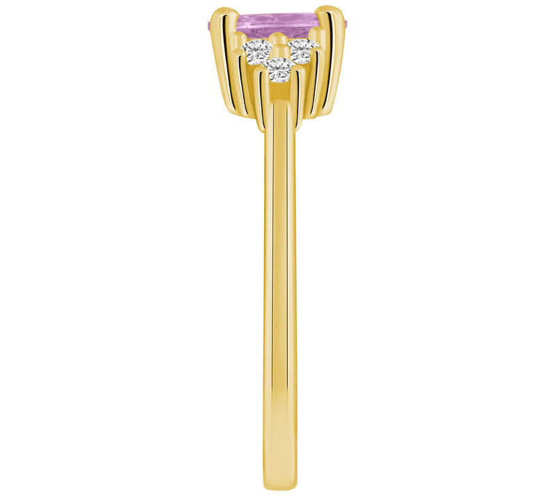 Affinity Gems Oval-Cut Gemstone & Diamond Ring, 14K Gold — View 9
