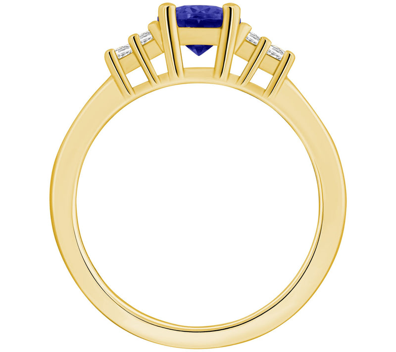 Affinity Gems Oval-Cut Tanzanite & Diamond Ring, 14K Gold — View 6