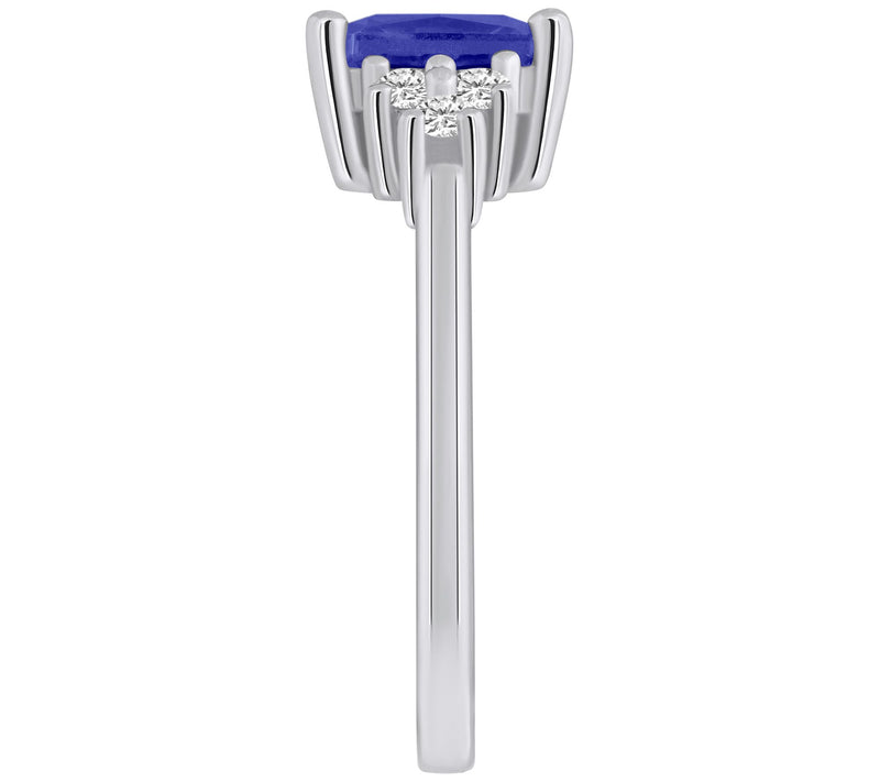 Affinity Gems Emerald-Cut Tanzanite & Diamond Ring, 14K Gold — View 6