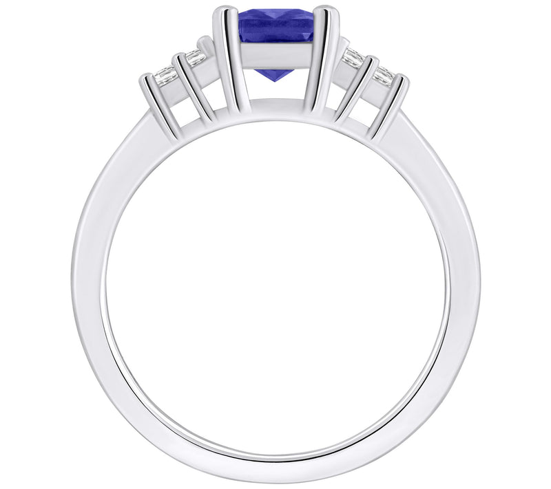 Affinity Gems Emerald-Cut Tanzanite & Diamond Ring, 14K Gold — View 7