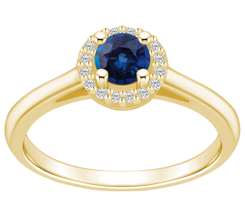 Affinity Gems Round Gemstone & Diamond Ring, 14K Gold — View 9