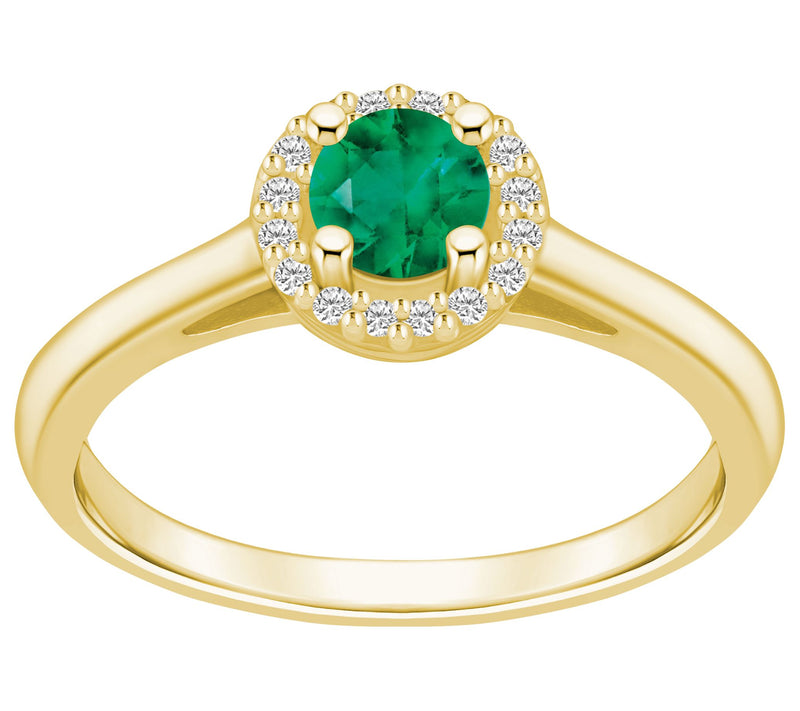 Affinity Gems Round Gemstone & Diamond Ring, 14K Gold — Main view