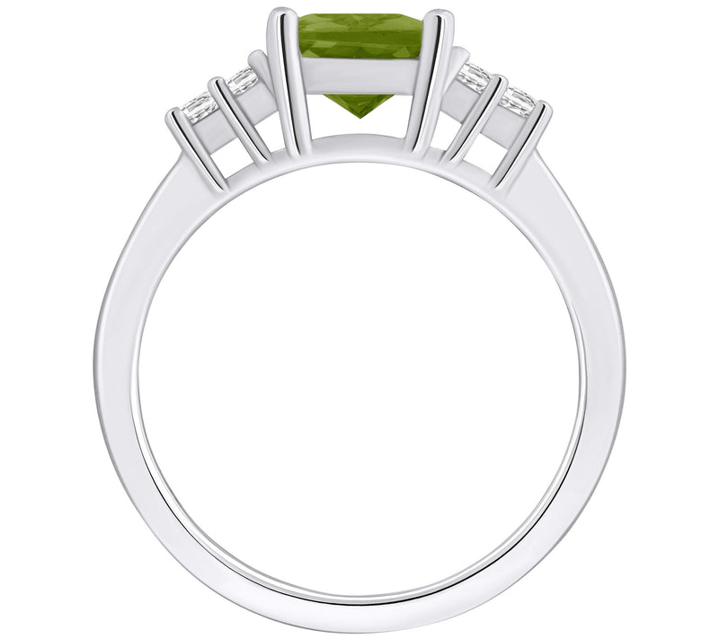 Affinity Gems Emerald-Cut Gemstone & Diamond Ring, 14K Gold — View 12