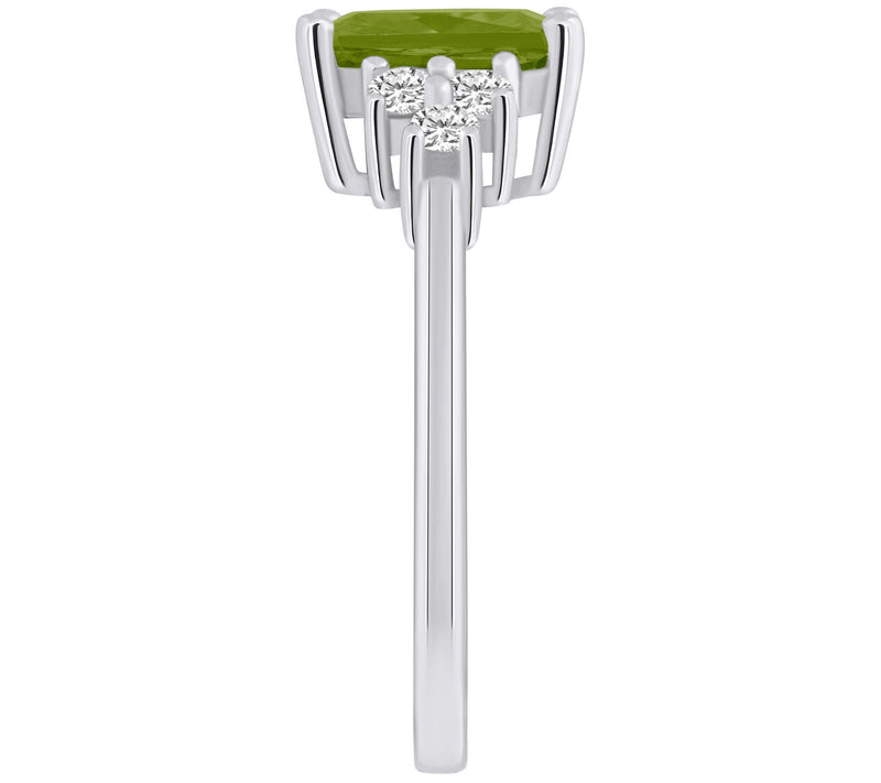 Affinity Gems Emerald-Cut Gemstone & Diamond Ring, 14K Gold — View 13