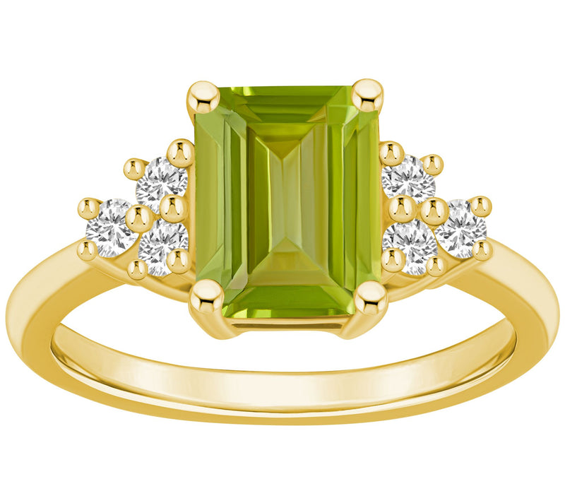 Affinity Gems Gemstone & 0.25 cttw Diamond Ring, 14K Gold — View 11