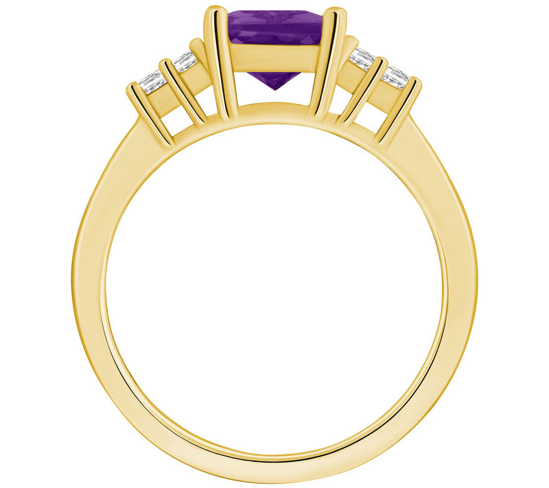 Affinity Gems Gemstone & 0.25 cttw Diamond Ring, 14K Gold — View 13