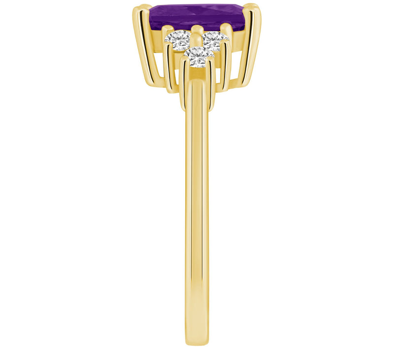 Affinity Gems Gemstone & 0.25 cttw Diamond Ring, 14K Gold — View 12